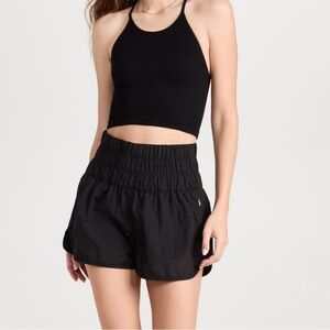 Free People Jet Black Athletic Shorts